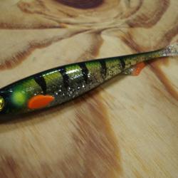 COLORIS EXCLUSIF !! FOX RAGE SLICK SHAD 11CM - GREEN ZEBRA GHOST