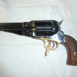 Revolver Pietta Remington 1858 Sheriff Cal44- Carcasse jaspée - Crosse quadrillée - Barillet flûté -