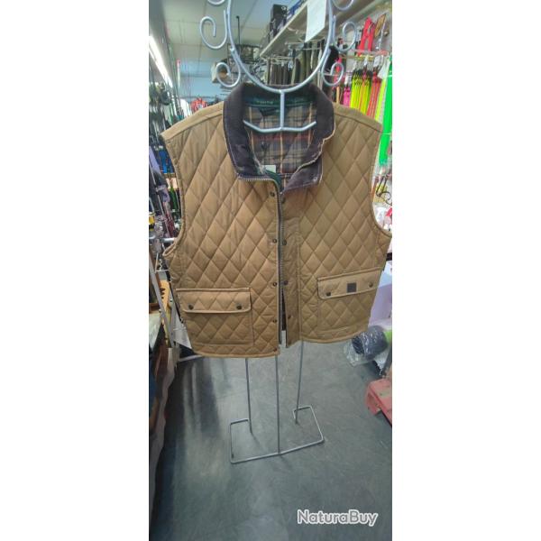 GILET MATELASS� OCRE - OXFORD BLUE - D�parlant - TAILLE 2XL