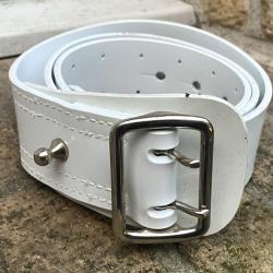 Ceinturon -Tenue de Parade en Vinyle Blanc