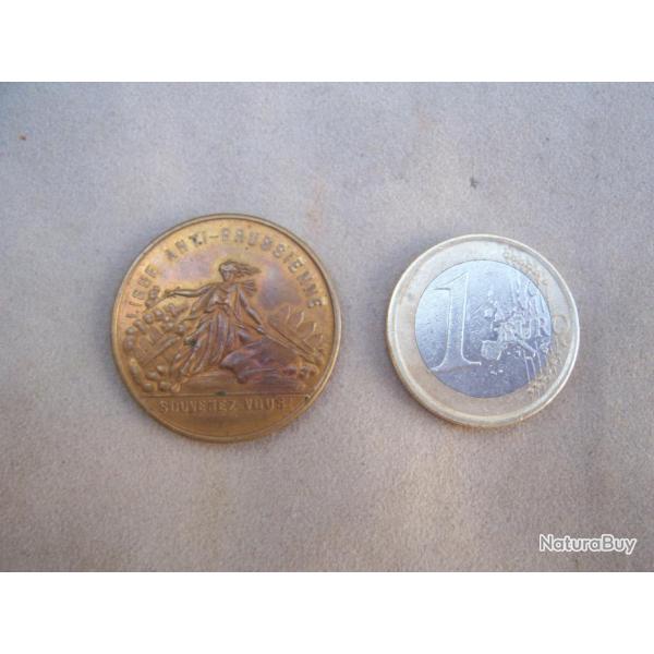 M�DAILLE LIGUE ANTI PRUSSIENNE - INVASION 1870 1871   ALSACE  x