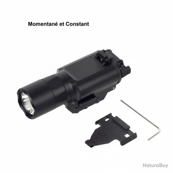 DESTOCKAGE Lampe Tactique WADSN Type X300 ULTRA 220 Lumens LIVRAISON OFFERTE !