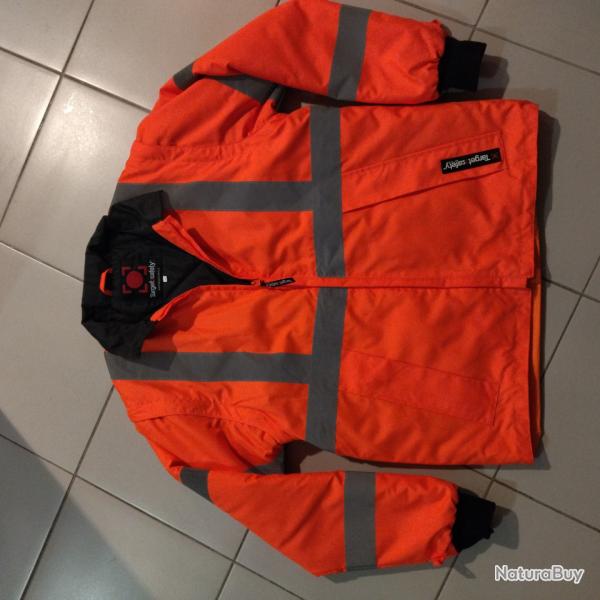 Veste de chasse impermable fluo XL