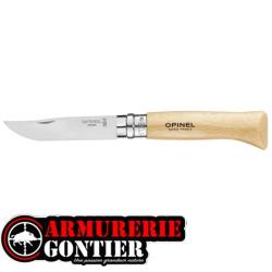 Couteau OPINEL N&deg;8 lame INOX manche H&Ecirc;TRE