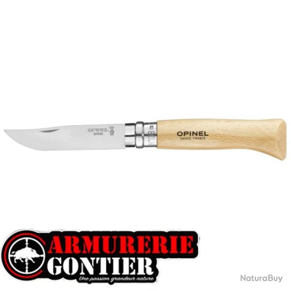 Couteau OPINEL N�8 lame INOX manche H�TRE