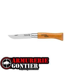 Couteau OPINEL N°5 lame CARBONE manche HÊTRE