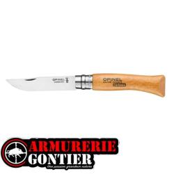 Couteau OPINEL N&deg;7 lame CARBONE manche H&Ecirc;TRE