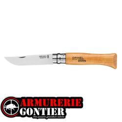 Couteau OPINEL N°9 lame CARBONE manche HÊTRE