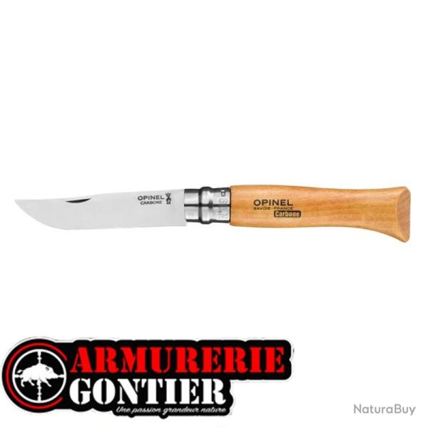Couteau OPINEL N�9 lame CARBONE manche H�TRE