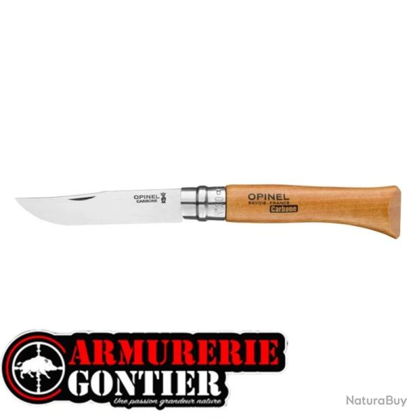 Couteau OPINEL N�10 lame CARBONE manche H�TRE