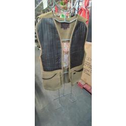 GILET TRAP HARKILA avec empiècement simili cuir marron - XL