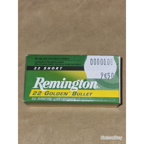 Cartouches cal. 22 Short Remington Golden Bullet HILMAR SUPER DESTOCK !!!