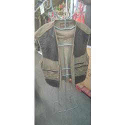 GILET HARKILA BEIGE avec empiècement cuir - Taille 58