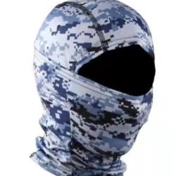 Cagoule de camouflage Pixel bleu