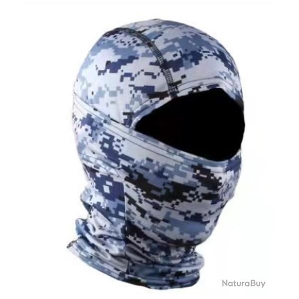 Cagoule de camouflage Pixel bleu