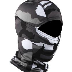 Cagoule de camouflage Treillis blanc-gris