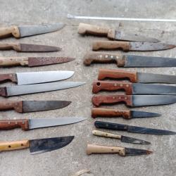 Couteau ancien de cuisine chef origine thiernoise gros, Lot.