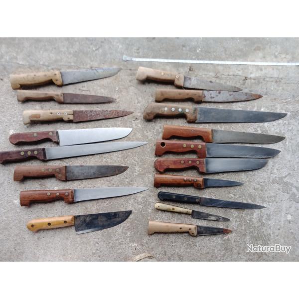 Couteau ancien de cuisine chef origine thiernoise gros, Lot.