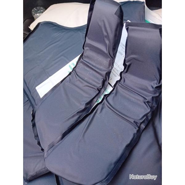 Enchre lot de 2 plaques 3a contre les armes de poings les lames anti trauma pour le cou 28x8 cm