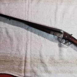 Fusil de collection calibre 16/65.Reparation bois refaite mais visible.