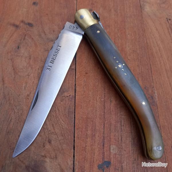 Joli Couteau LAGUIOLE 31 BESSET Manche en Corne