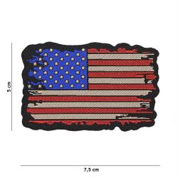 Patch 3D PVC Drapeau USA vintage