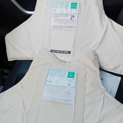 Enchère lot de 2 plaques balistiques 3a contre les armes de poings et les lames  53X30 et 47x34 cm