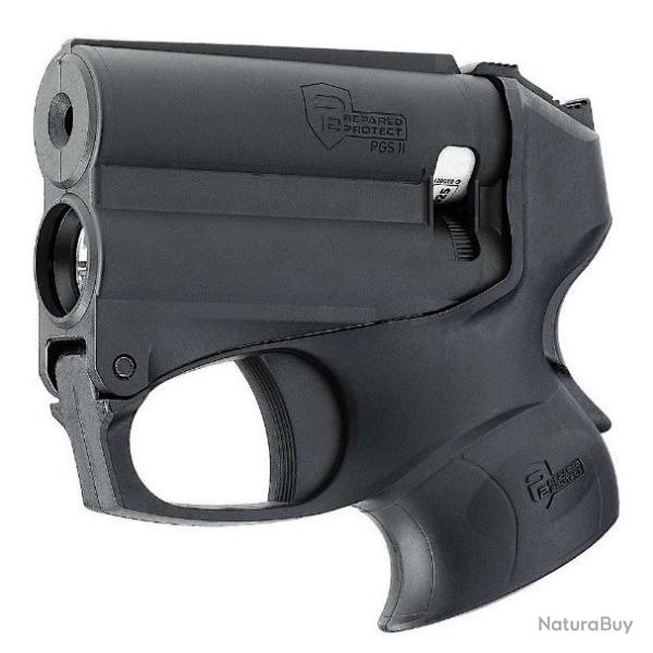 Pistolet PGS II  Kit Black P2P avec Lampe 200 lumens intergre et Bombe au poivre 11 ml