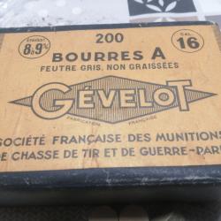 LOT DE 100 BOURRES A DE CALIBRE 16