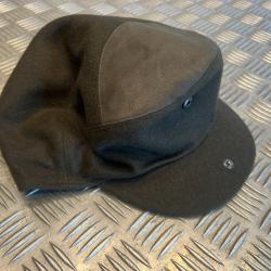 casquette plate confort laine su&eacute;dine marron vert taille 59 ou 61 neuf