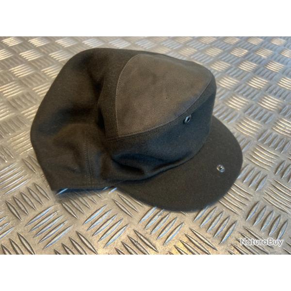 casquette plate confort laine su�dine marron vert taille 59 ou 61 neuf