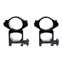 Anneau 25mm Haut (Set 2pcs) (JS Tactical) Noir