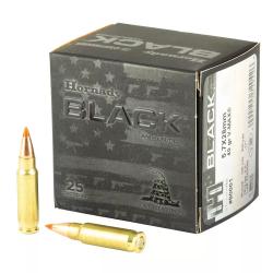 25 balles Cal.5,7x28 40grs V-MAX Black HORNADY