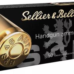 50 balles Cal.45 ACP 230grs FMJ S&B
