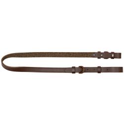 Bon plan ! Bretelle pour fusil en cuir vachette marron foncé