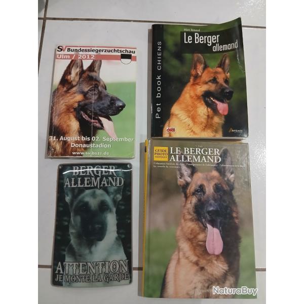 3 livres berger allemand + 1 pancarte