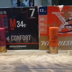 Lot de +200 cartouches calibre 12 Winchester, Solognac, Fob et Manu France