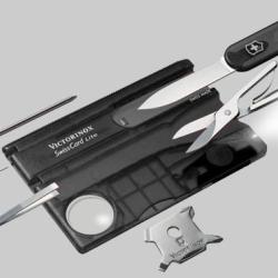 Couteau VICTORINOX - SwissCard Lite noir translucide 8p