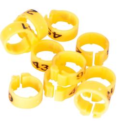 Bagues Spécial Pigeon Marquage Laser Indélébile numérotées 9 couleurs Du N° 26 à 50 Vert