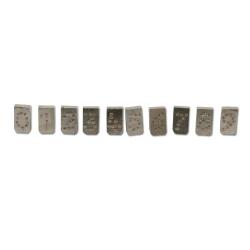 S&eacute;rie de 10 chiffres pour pince &agrave; tatouer 7mm