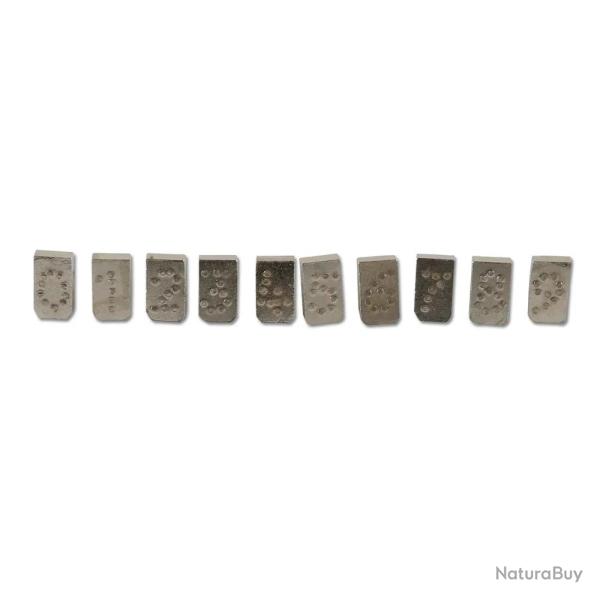 S�rie de 10 chiffres pour pince � tatouer 7mm