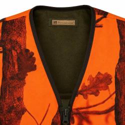 Gilet r&eacute;versible Savane polyester coton kaki orange &agrave; 4XL