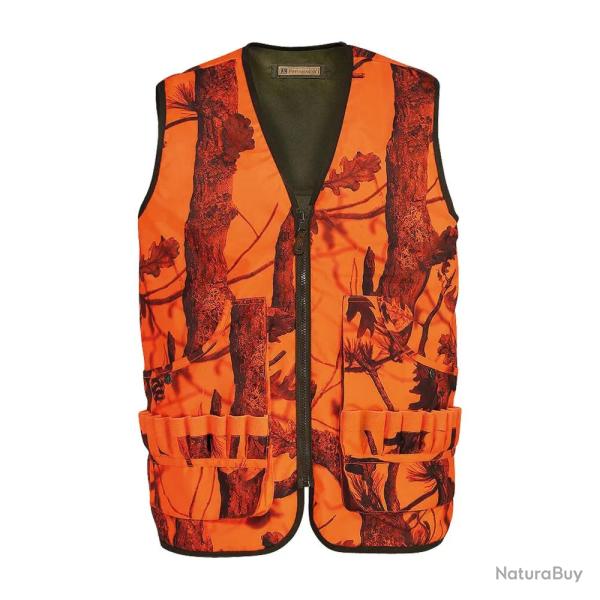Gilet r�versible Savane polyester coton kaki orange � 4XL