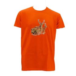 T shirt orange grands animaux Bartavel&reg;