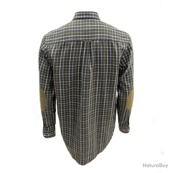 Chemise Percussion Sologne 100 coton marron taille S � 3XL