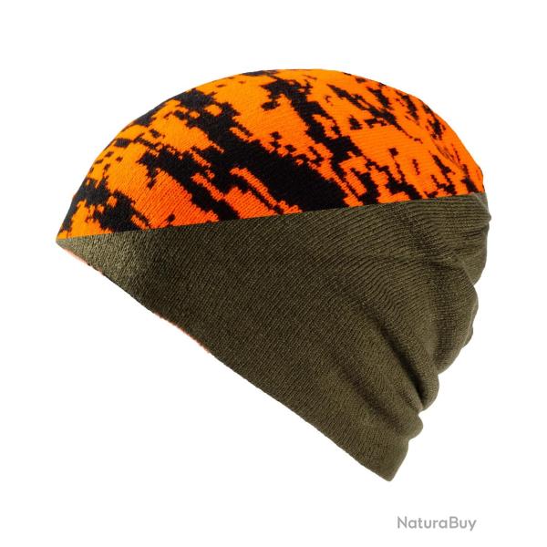 Bonnet r�versible Digi-camo fluo/olive (Couleur: Camo fluo/Olive)