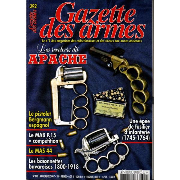 gazette des armes 392 revolvers dit d'apache , pistolets-signaleurs marine coti�re am�ricaine en 37