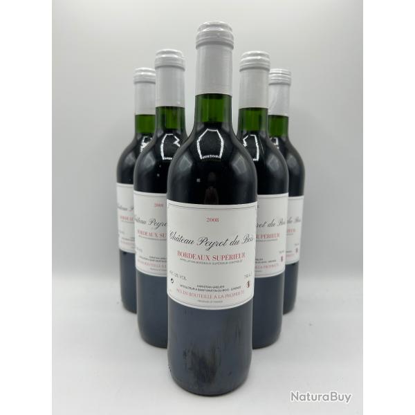 2008 Chteau Peyrot Peyrot du Bois - Bordeaux Suprieur Rouge - 6 Bouteilles