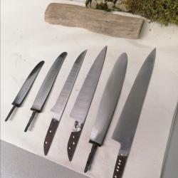Lot lames forgées couteaux