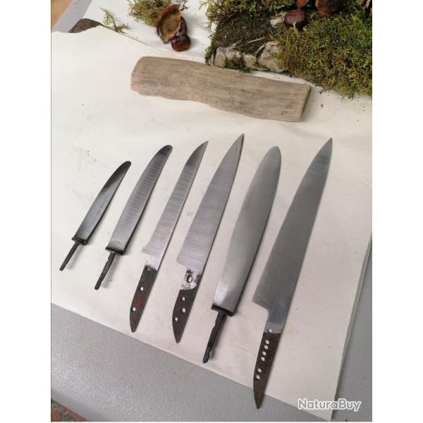 Lot lames forges couteaux